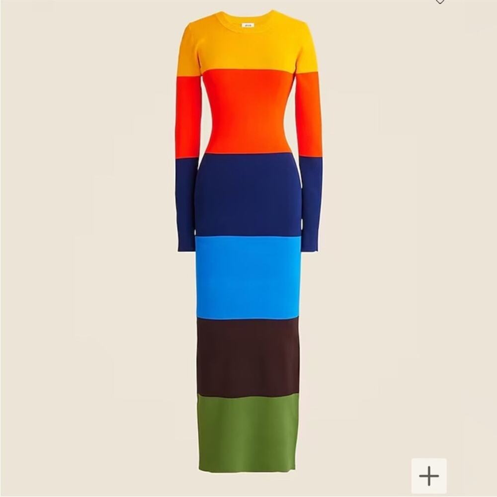 J.Crew Christopher John Rogers X colorblock dress Size XXS NWT #CF070